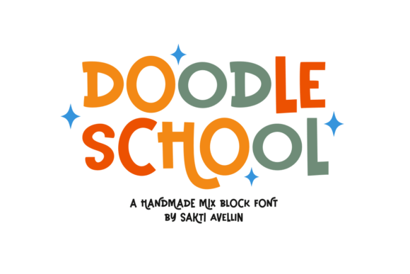 Doodle School: A Playful Block Font for Creative Projects