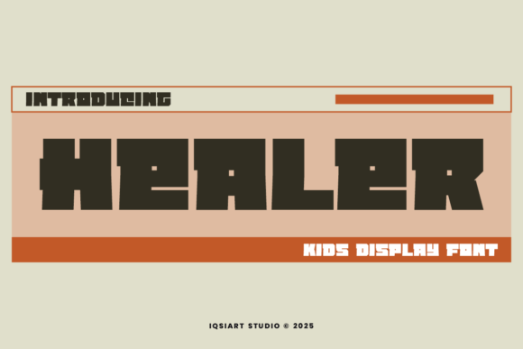 Healer: A Playful, Retro-Style Display Font for Kids' Designs