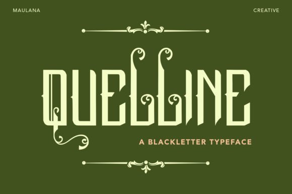 Introducing Quelline Font: Bold Hand-Lettering with Gothic Charm