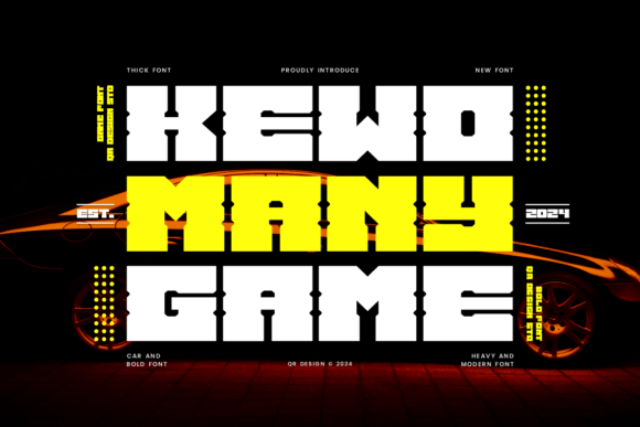 Kewomany Game: Bold Decorative Font for Impactful Designs