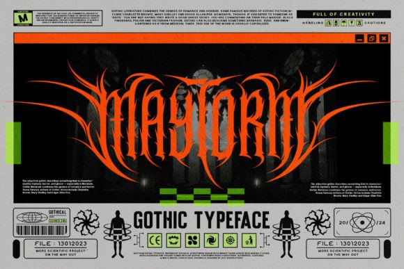 Maytron: Unleash the Raw Power of Metal Brutalism in Typography