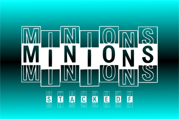 Modern Stacked Display Font for Bold Designs