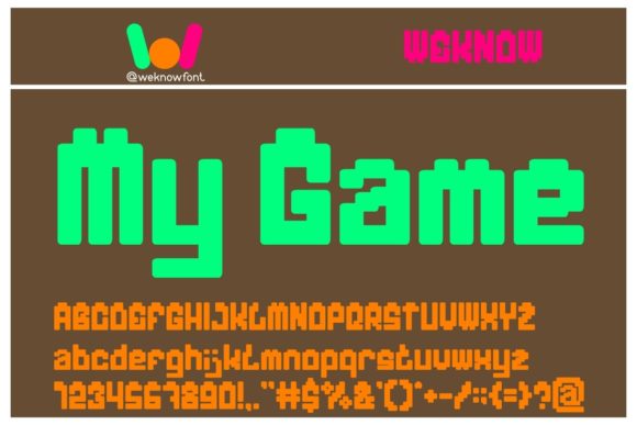 My Game: A Playful Font for Bold Creative Projects