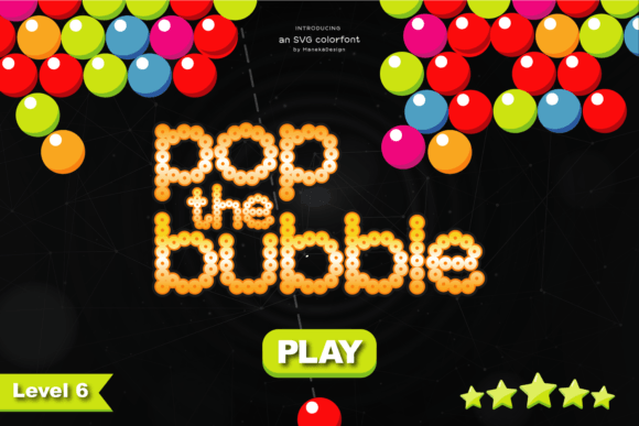 Pop the Bubble: A Retro Gaming Font