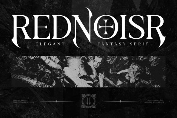 Rednoisr: An Elegant Fantasy Serif Font for Dark Aesthetics