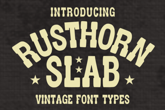 Rusthorn Slab: Bold Vintage & Athletic Display Font