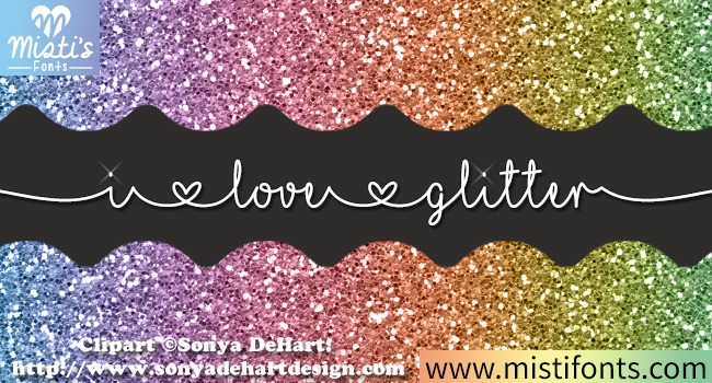 Sparkle Your Designs: The I Love Glitter Font