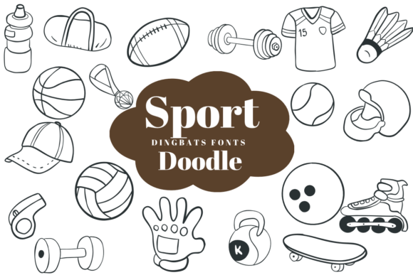 Sport Doodle: Energetic Hand-Drawn Icons for Athletic Designs