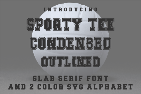 Sporty Tee Condensed Outlined: A Dynamic Typeface for Bold Designs
