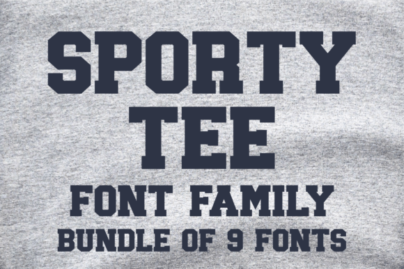 Sporty Tee Family: A Powerful Font for Dynamic Designs