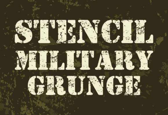 Stencil Military Grunge: Bold Typeface for Edgy Designs