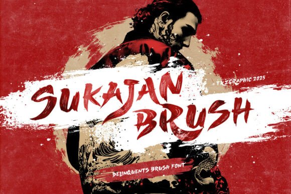 Sukajan Brush: Bold Typography with a Rebellious Spirit