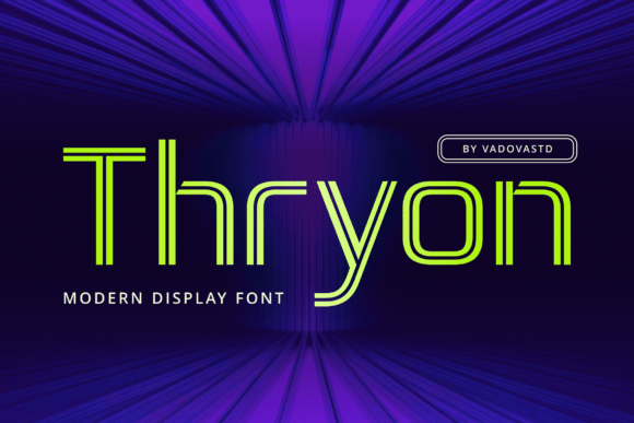 Thryon: A Cyberpunk Display Typeface for Bold Designs